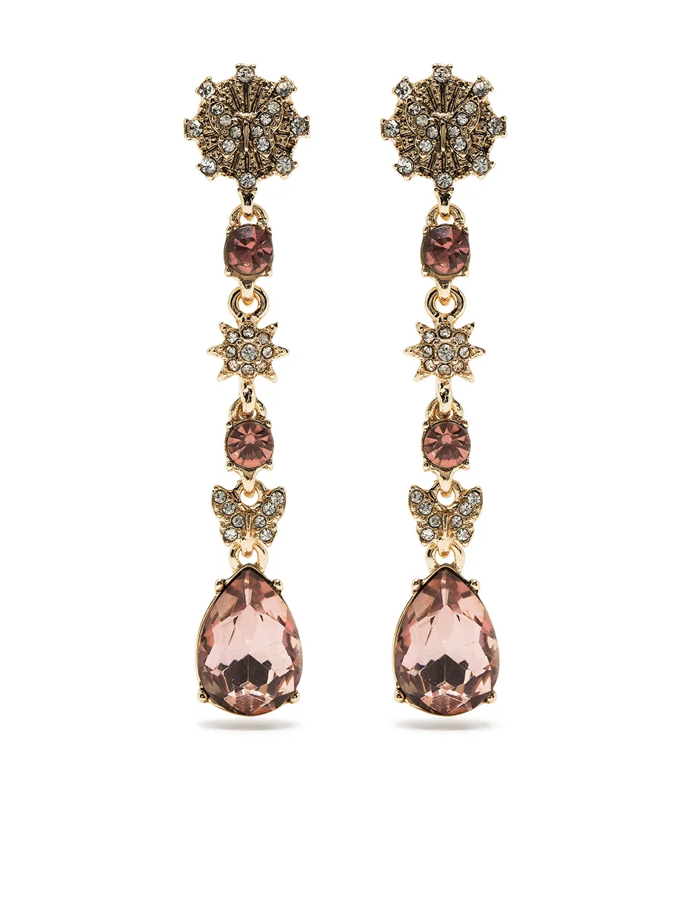 

Marchesa Notte Bridesmaids crystal-embellished drop earrings - Gold