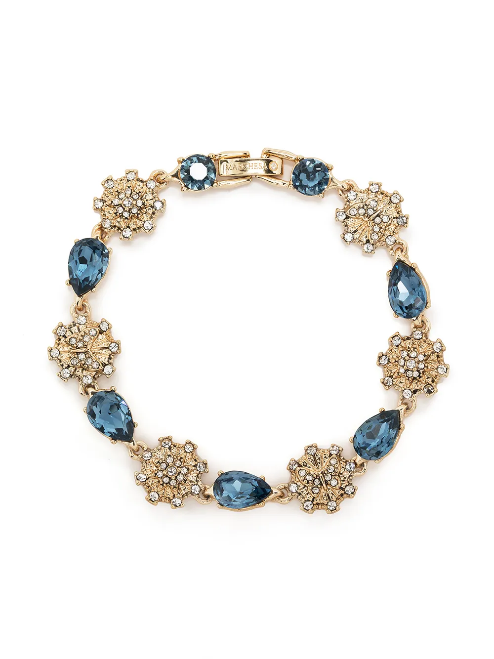 

Marchesa Notte Crystal Flex charm-detail bracelet - Gold