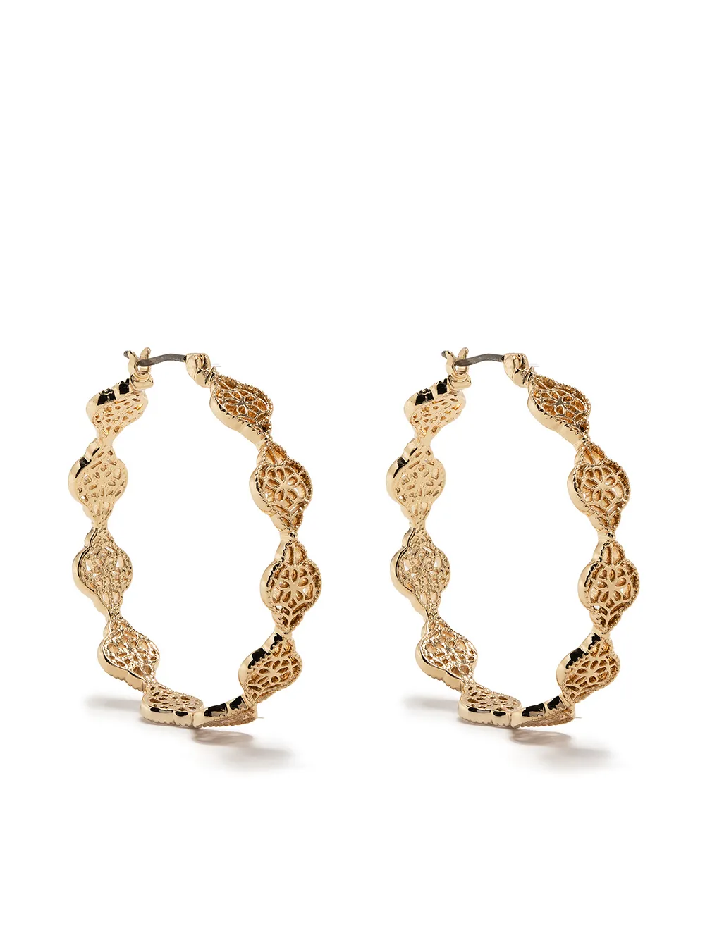 

Marchesa Notte Bridesmaids Filagree sculpted hoop earrings - Gold