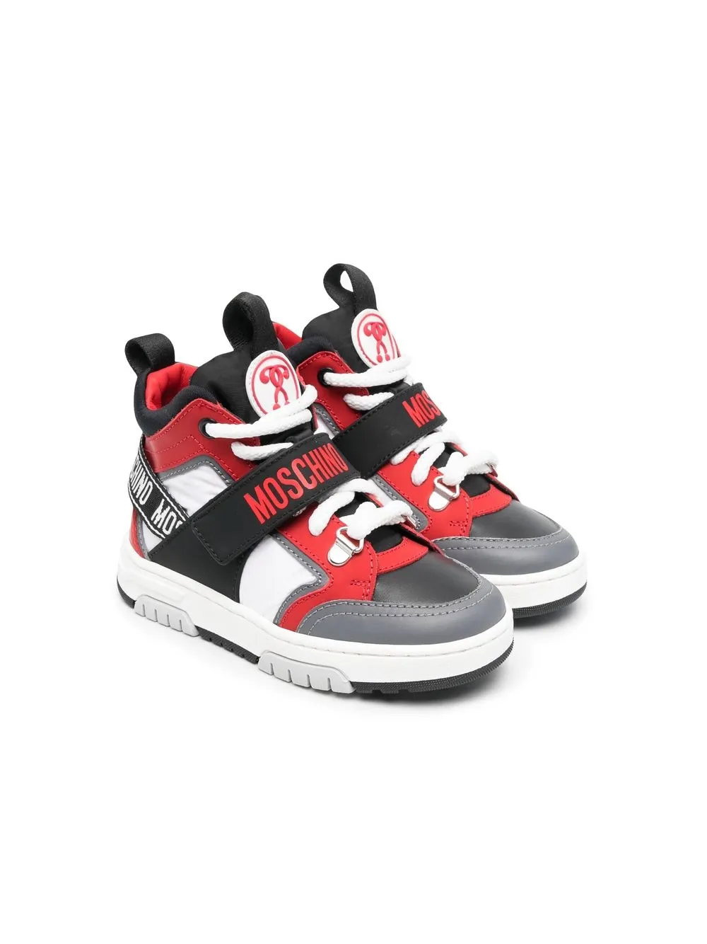 

Moschino Kids logo-print high-top sneakers - Red