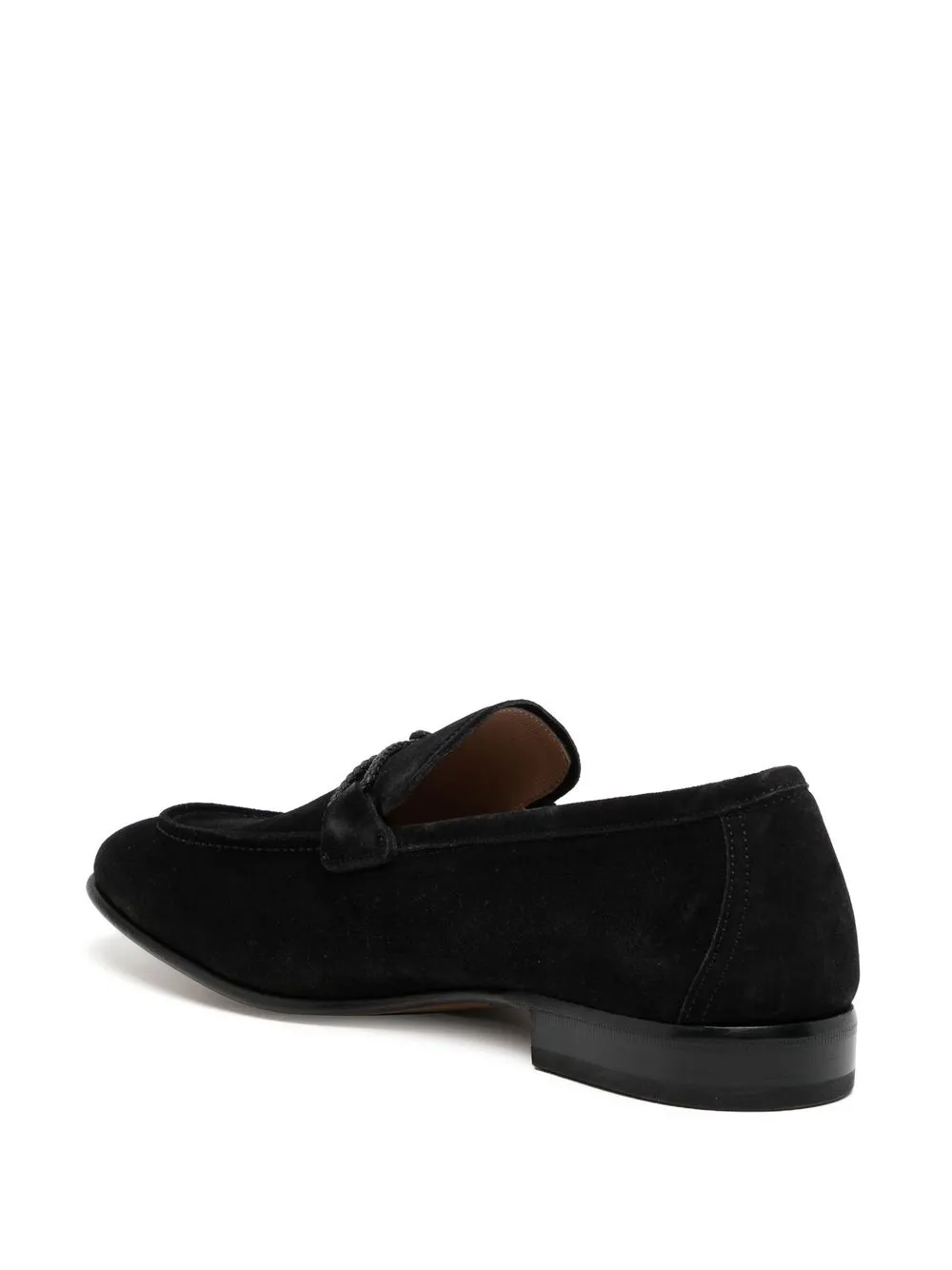 Ferragamo Lester Slip-on Suede Loafers In Black