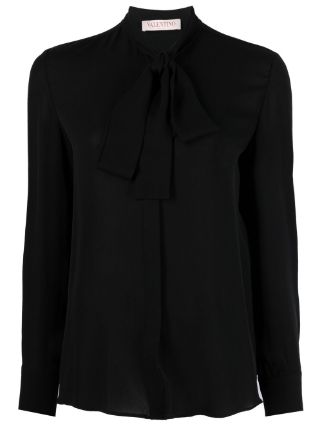 Valentino long-sleeve Silk Shirt - Farfetch