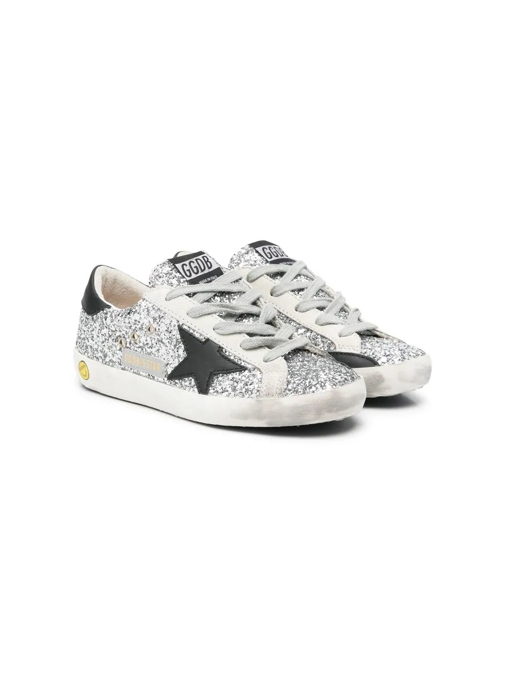 

Golden Goose Kids tenis bajos Super-Star - Plateado