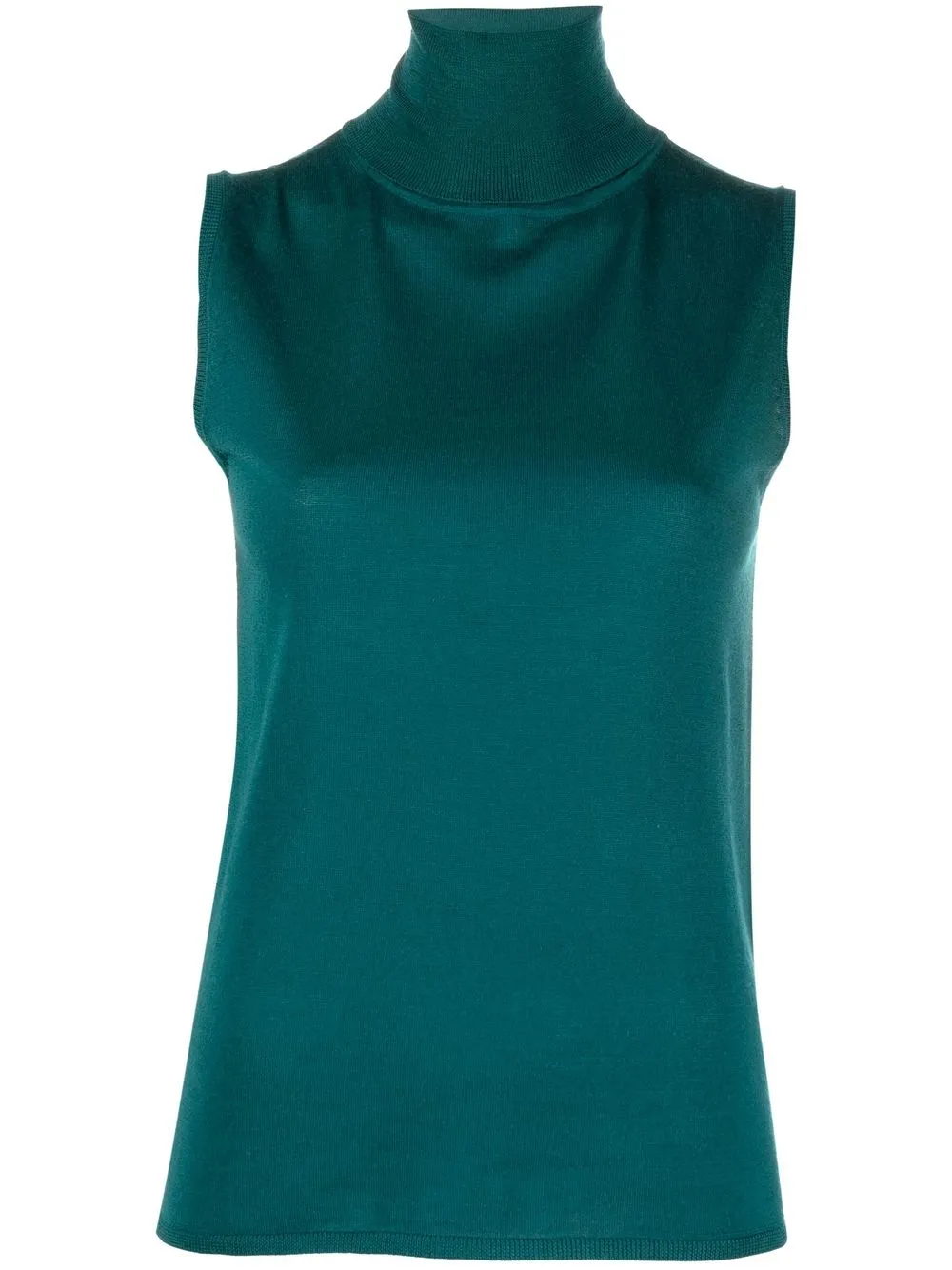 

ASPESI sleeveless roll-neck wool top - Green