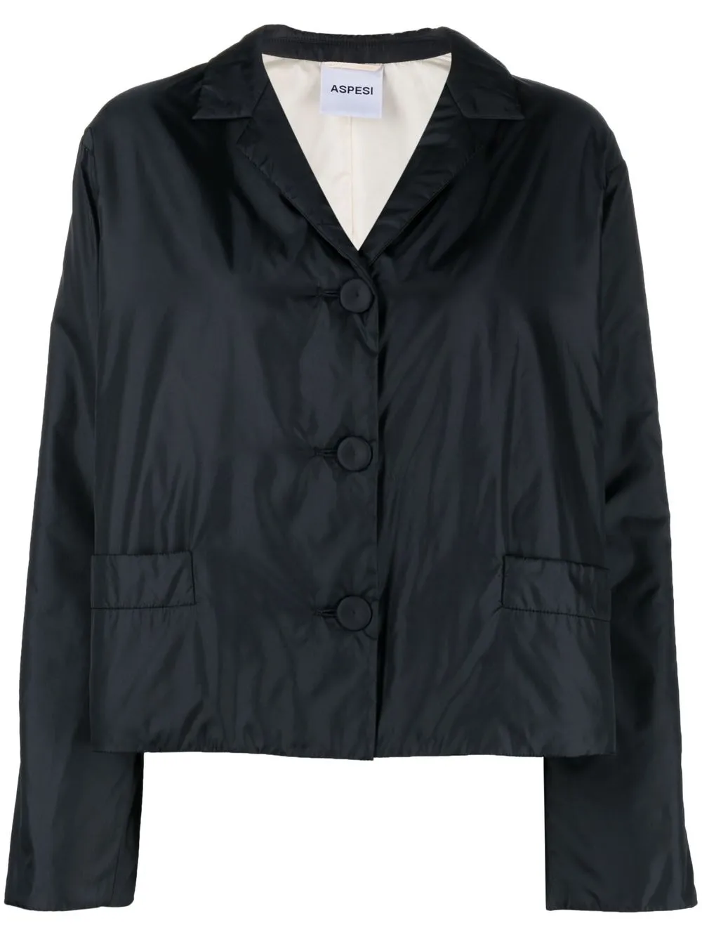 

ASPESI buttoned-up single-breasted blazer - Black