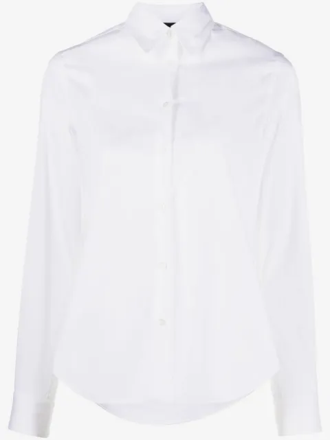 ASPESI button-up curved-hem shirt