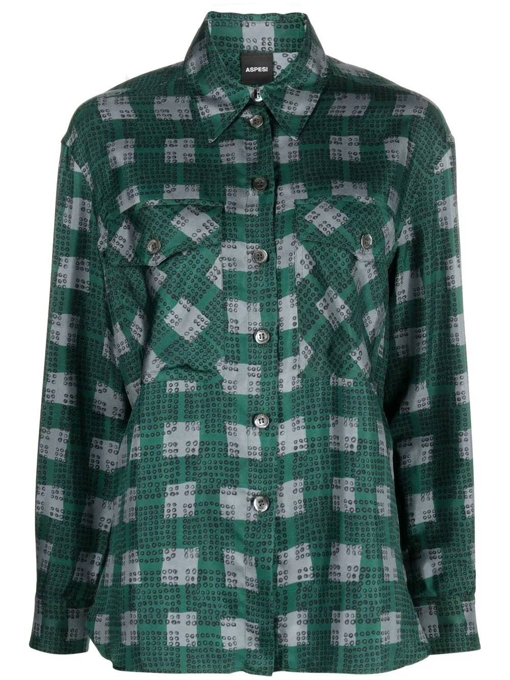 

ASPESI camisa con cuadros estampados - Verde