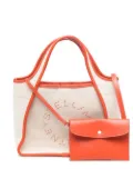 Stella McCartney embroidered-logo canvas tote bag - Neutrals