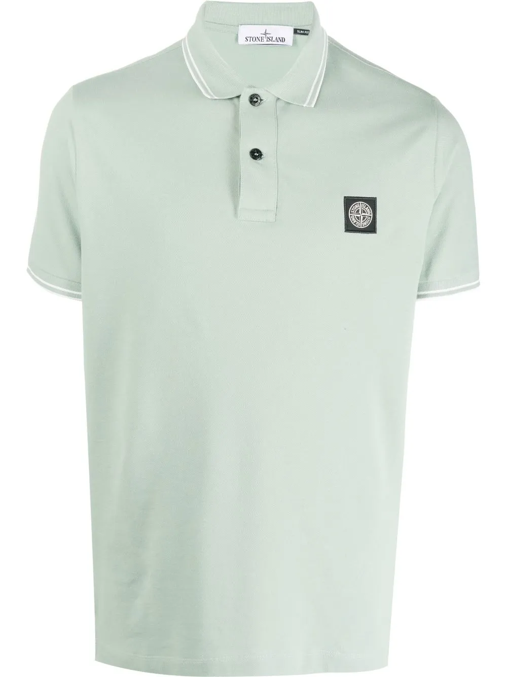 

Stone Island playera tipo polo con distintivo de brújula - Verde