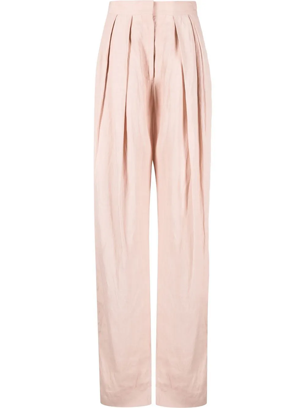 Stella Mccartney High-waisted Pleated Trousers In Pink