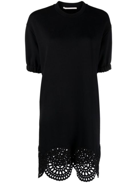 Stella McCartney broderie anglaise-trim T-shirt dress Women