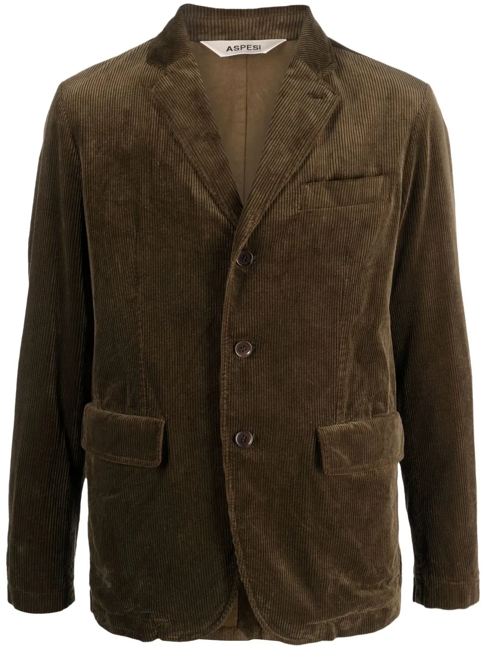 

ASPESI corduroy single-breasted blazer - Green