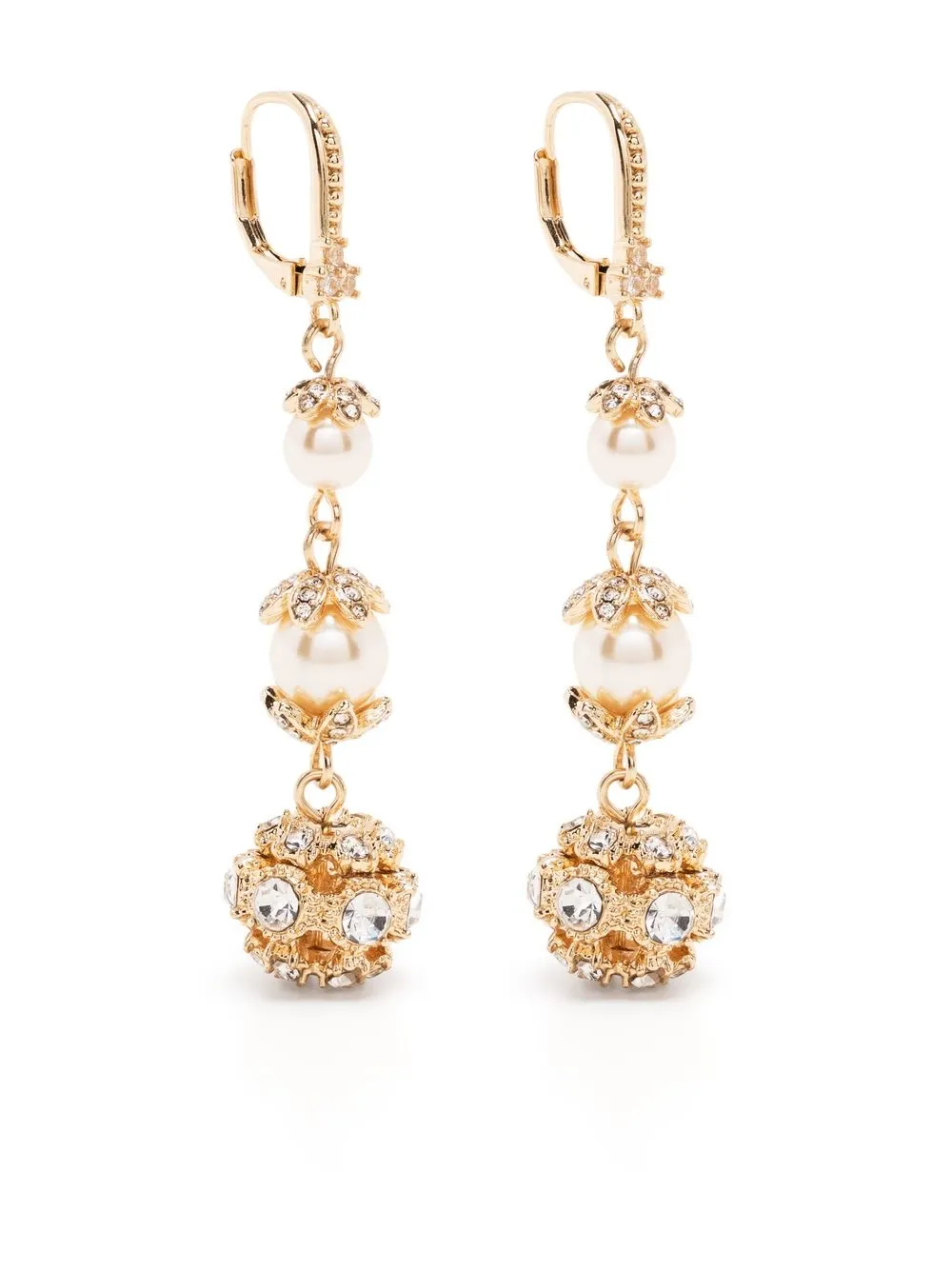 

Marchesa Notte Bridesmaids pearl-detail drop earrings - Gold