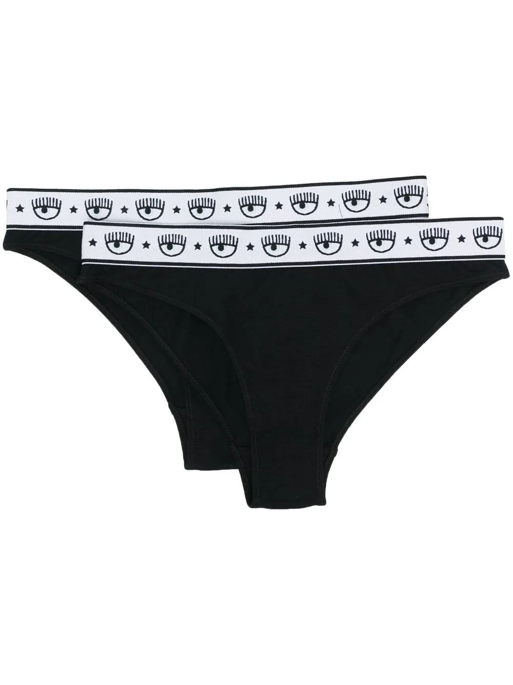 

Chiara Ferragni Logomania waistband briefs (pack of 2) - Black