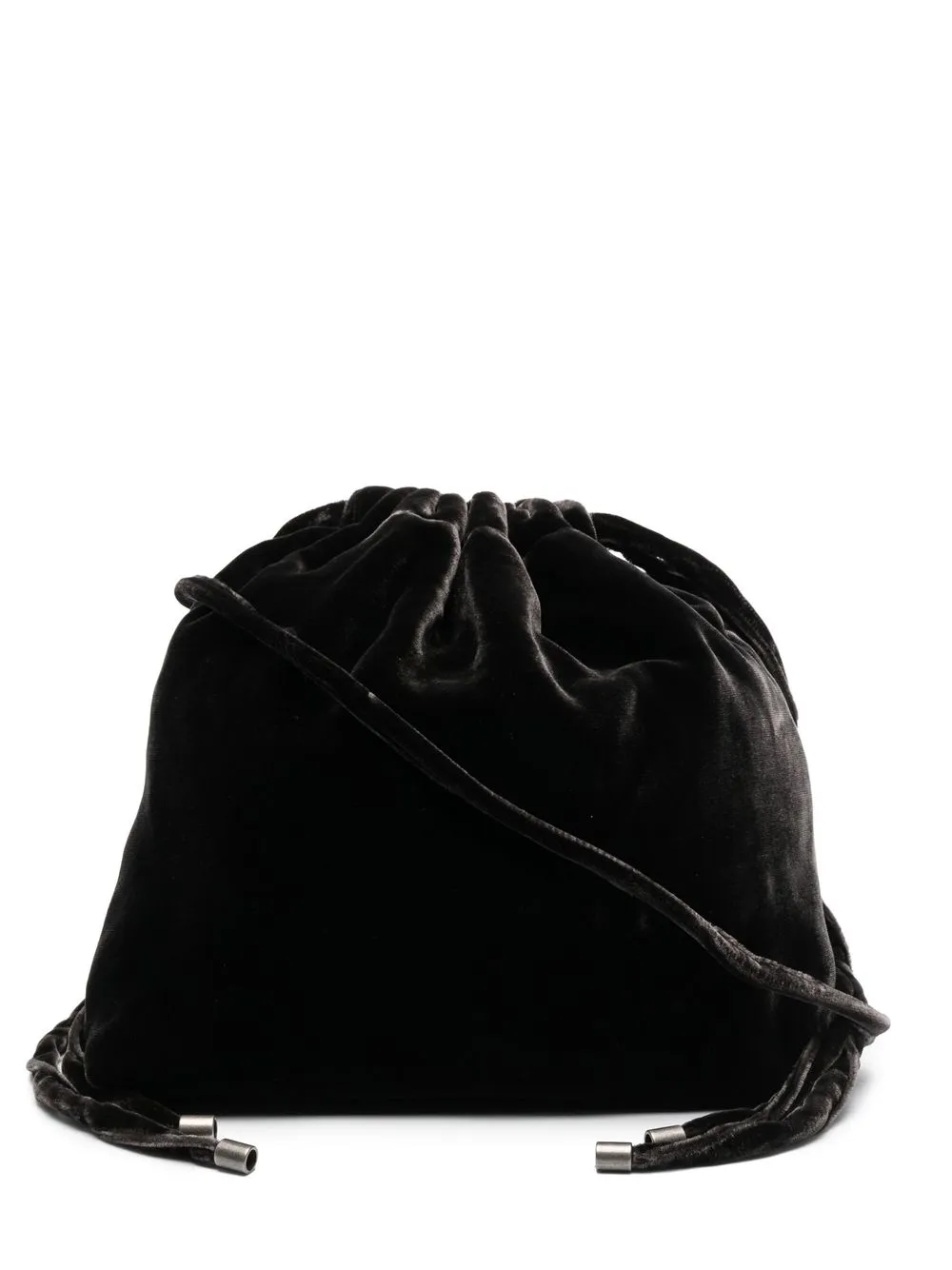 

ASPESI silk-velvet drawstring bucket bag - Black