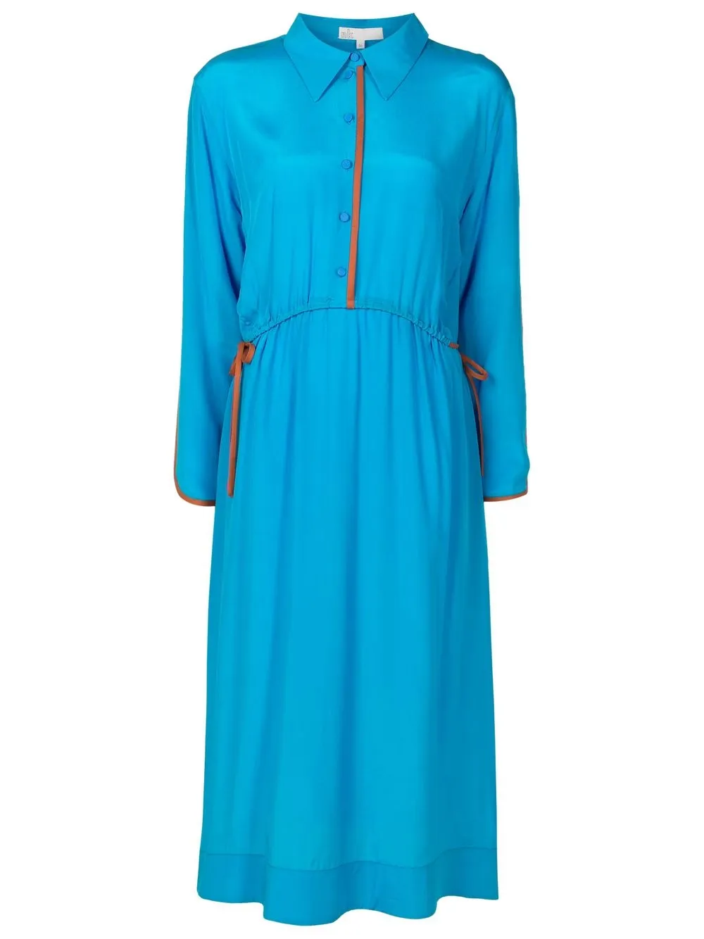 

Nk long-sleeve silk midi dress - Blue