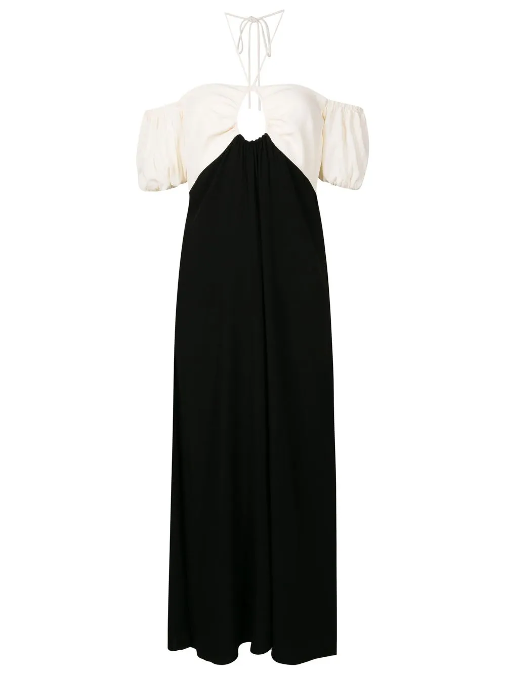 

Nk two-tone halterneck maxi dress - Black