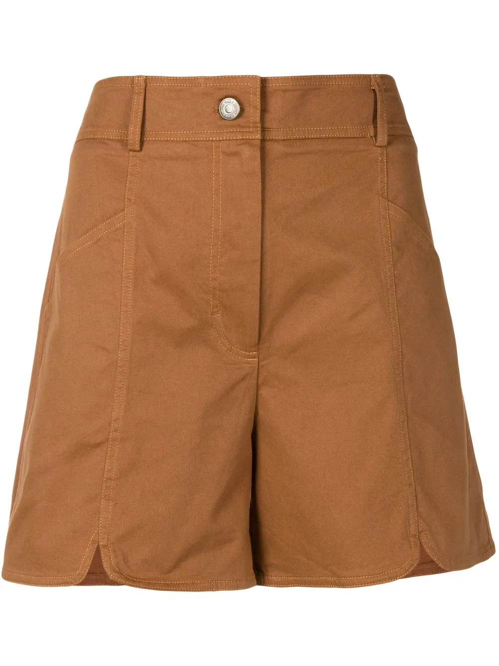 

Nk high-waisted washed shorts - Brown