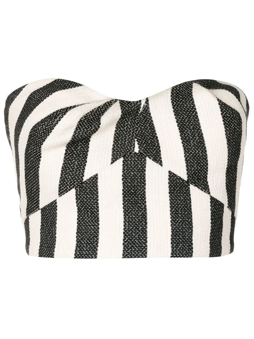 

Nk Lari striped bouclé crop top - Black