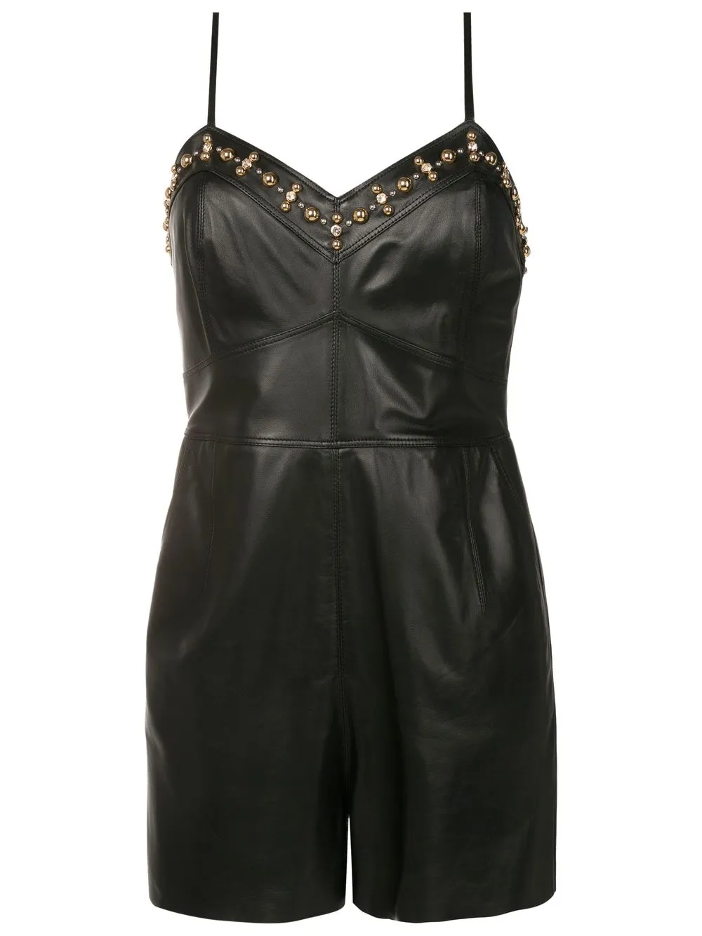 

Nk Milli crystal-embellished leather jumpsuit - Black