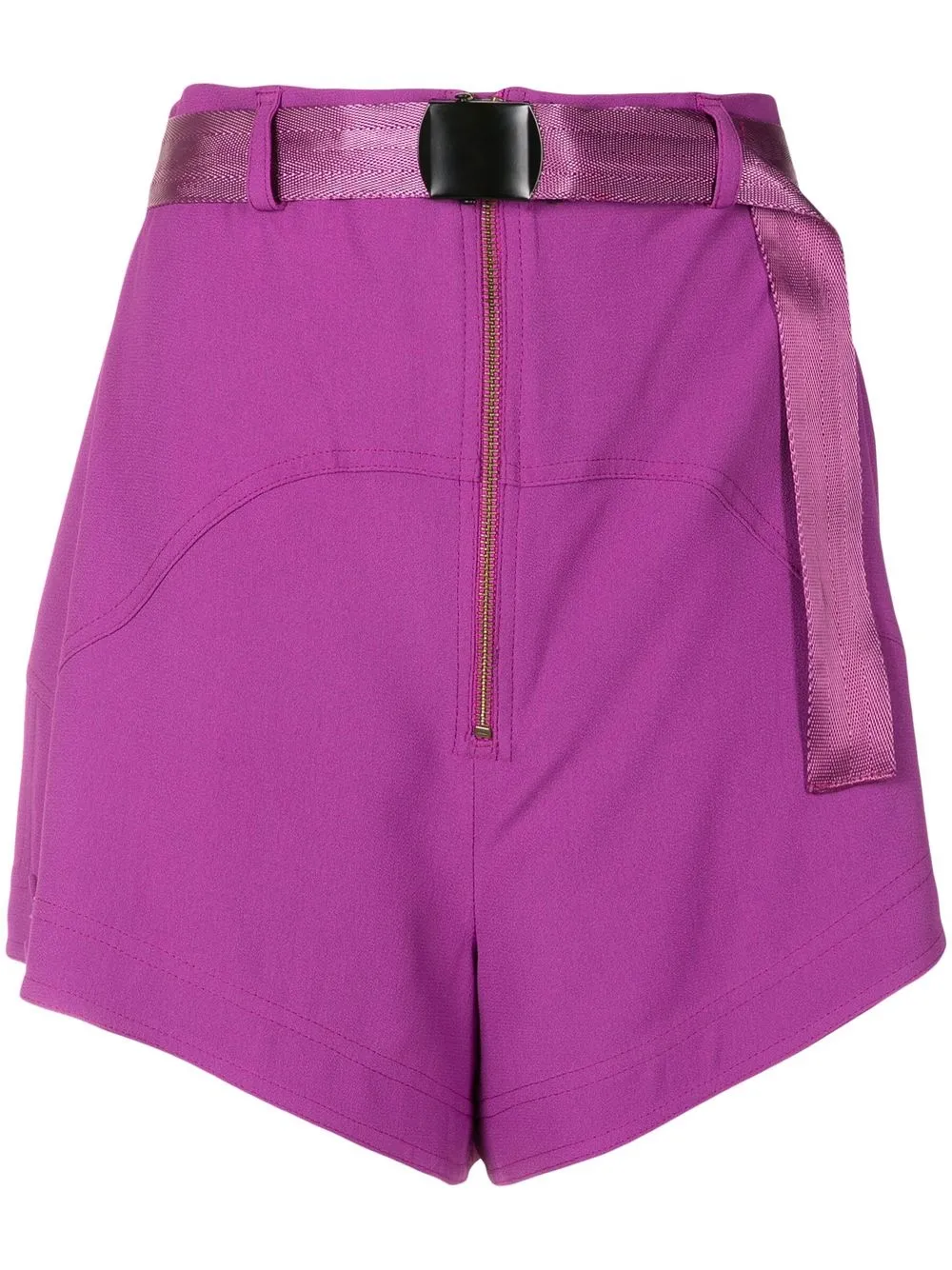 

Nk Violet belted crepe shorts - Purple