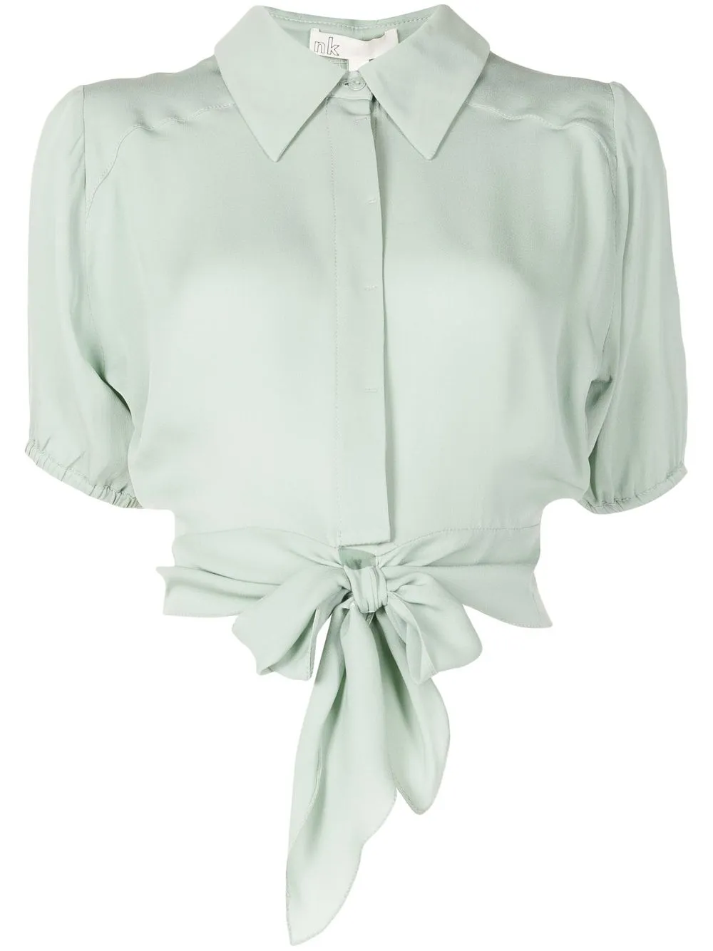 

Nk Romain cropped silk blouse - Green