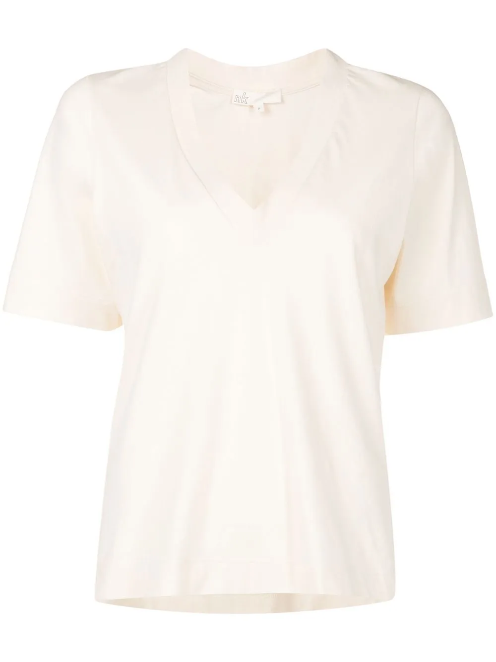 

Nk V-neck cotton T-shirt - White