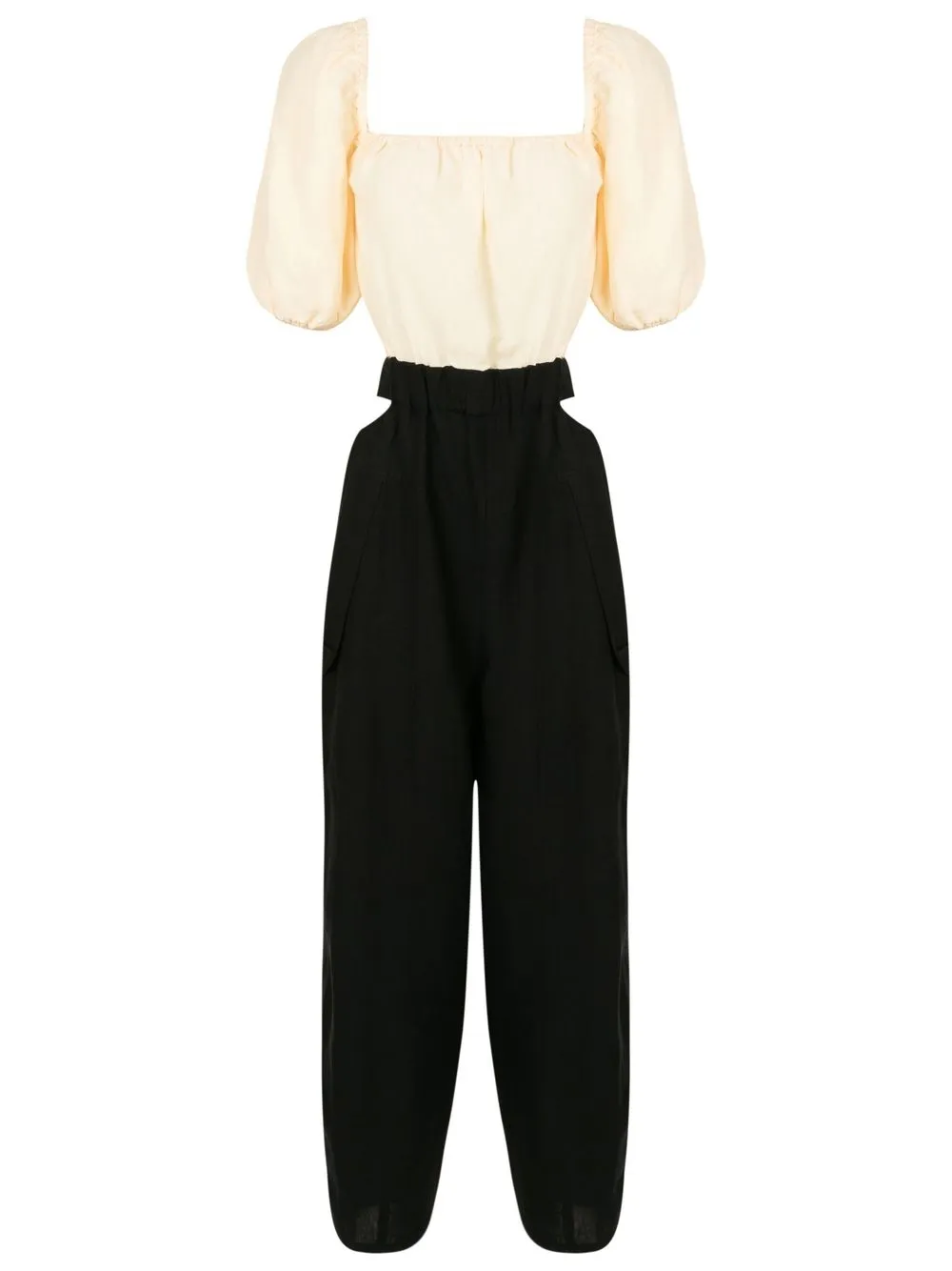 

Nk square-neck linen jumpsuit - Yellow