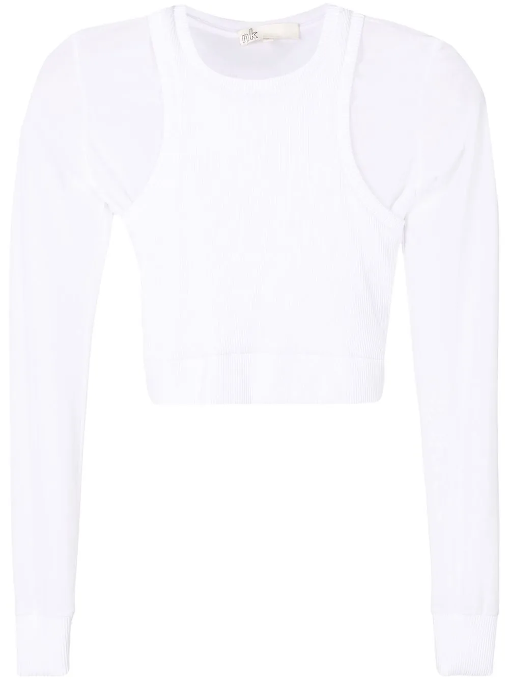 

Nk Flay cropped top - White