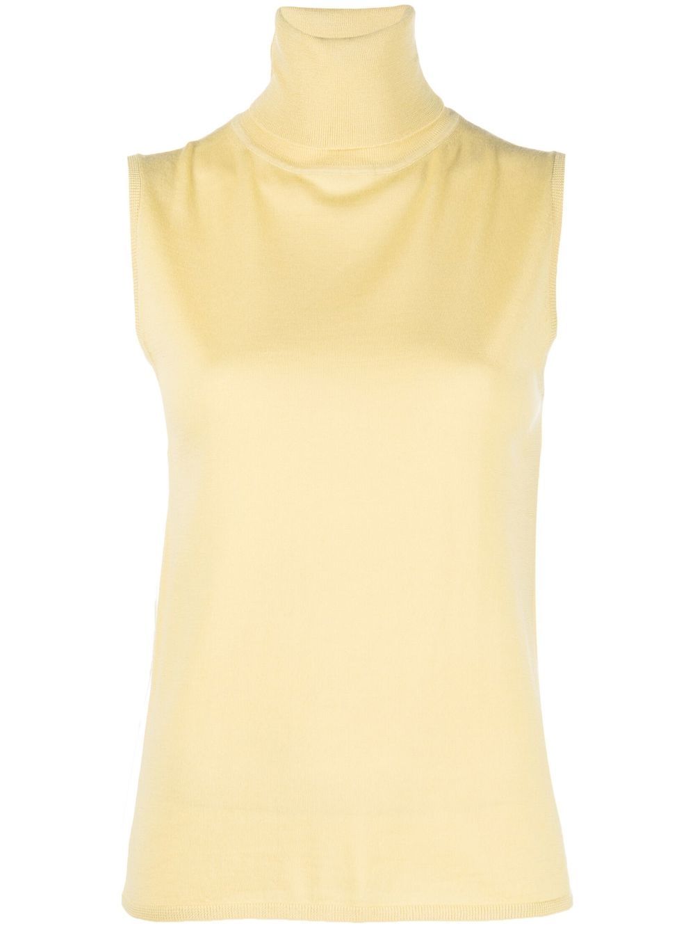 

ASPESI sleeveless roll-neck wool top - Yellow