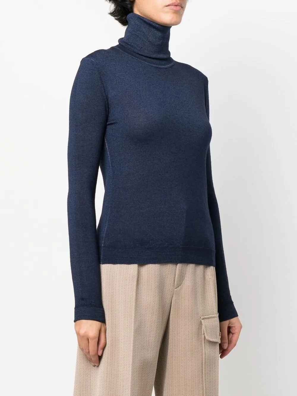  Aspesi Gestrickter Rollkragenpullover   Blau 