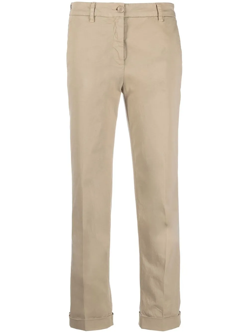 

ASPESI Stretch-Cotton cropped pants - Neutrals