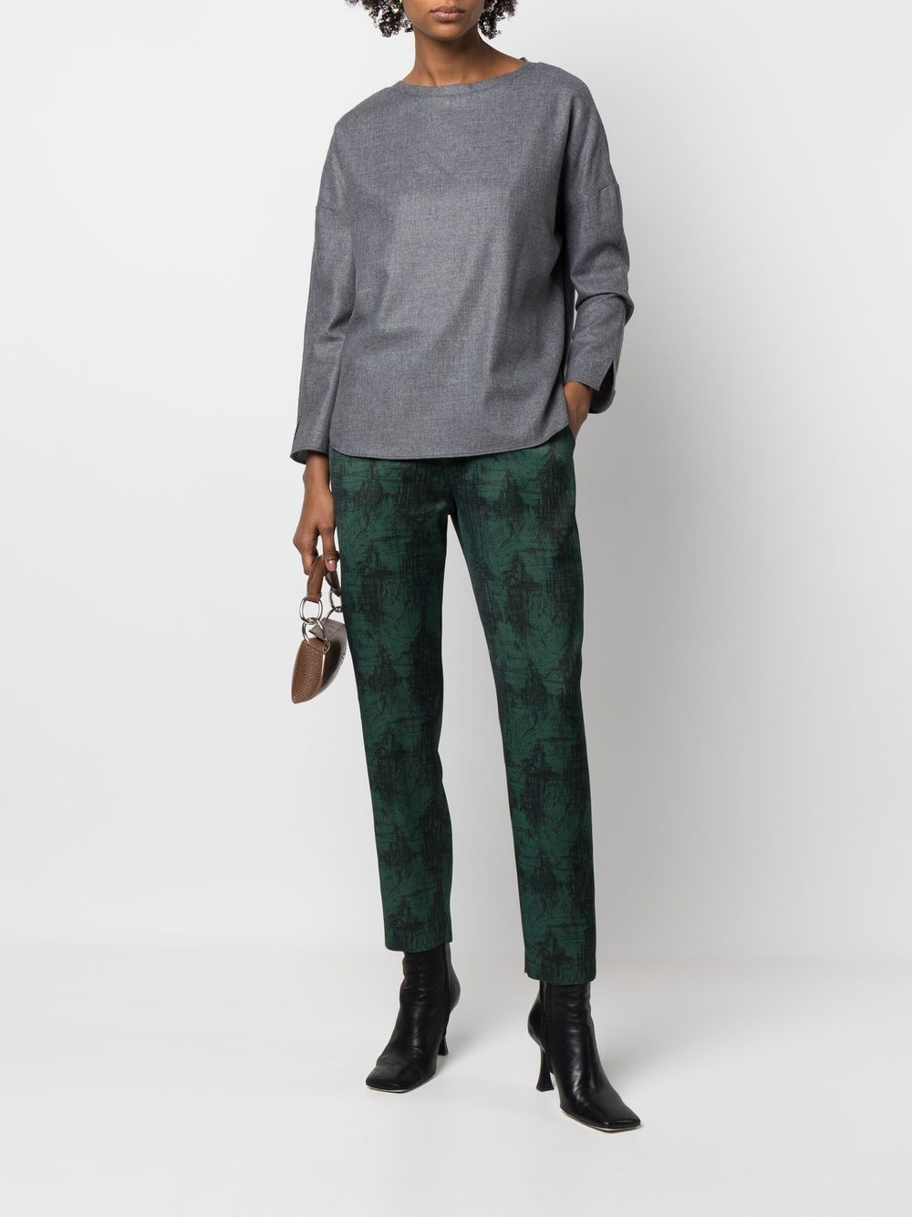 ASPESI Cropped broek - Groen