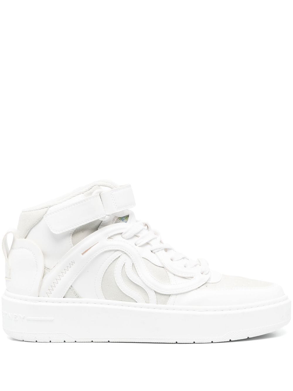 Stella Mccartney Logo Patch Faux Leather Trainers In Multi-colored