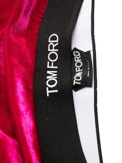 TOM FORD logo-band low-back bra pink | MODES