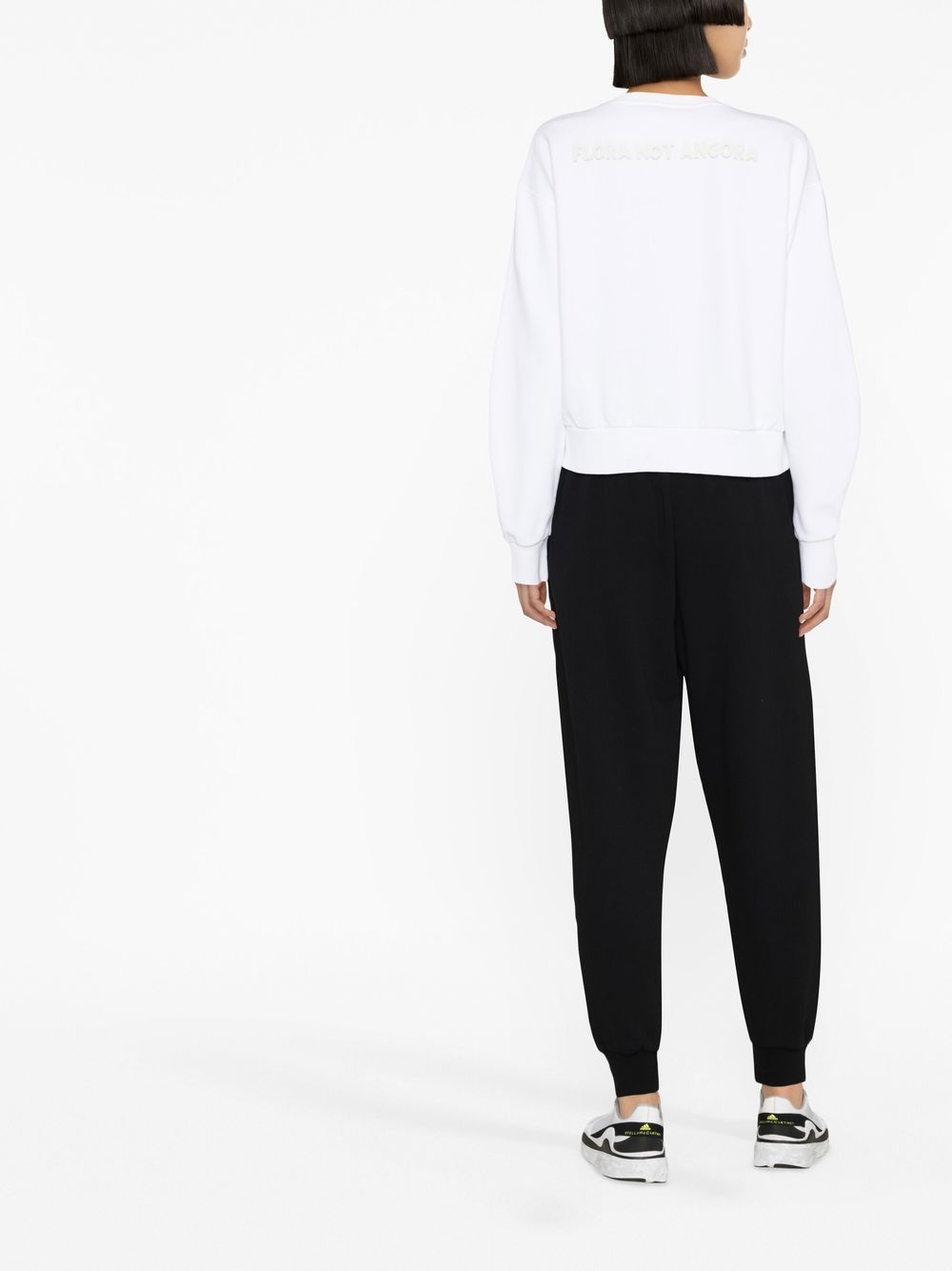 Shop Stella Mccartney Graphic-print Tapered Track Pants In Black