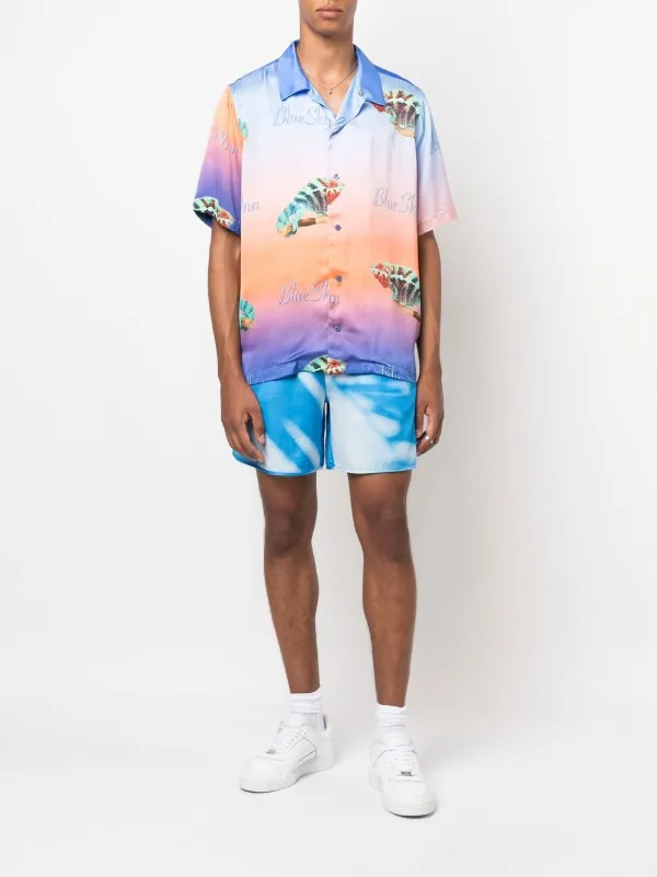 生活家電 調理機器 BLUE SKY INN Shadow-print Satin Shorts - Farfetch