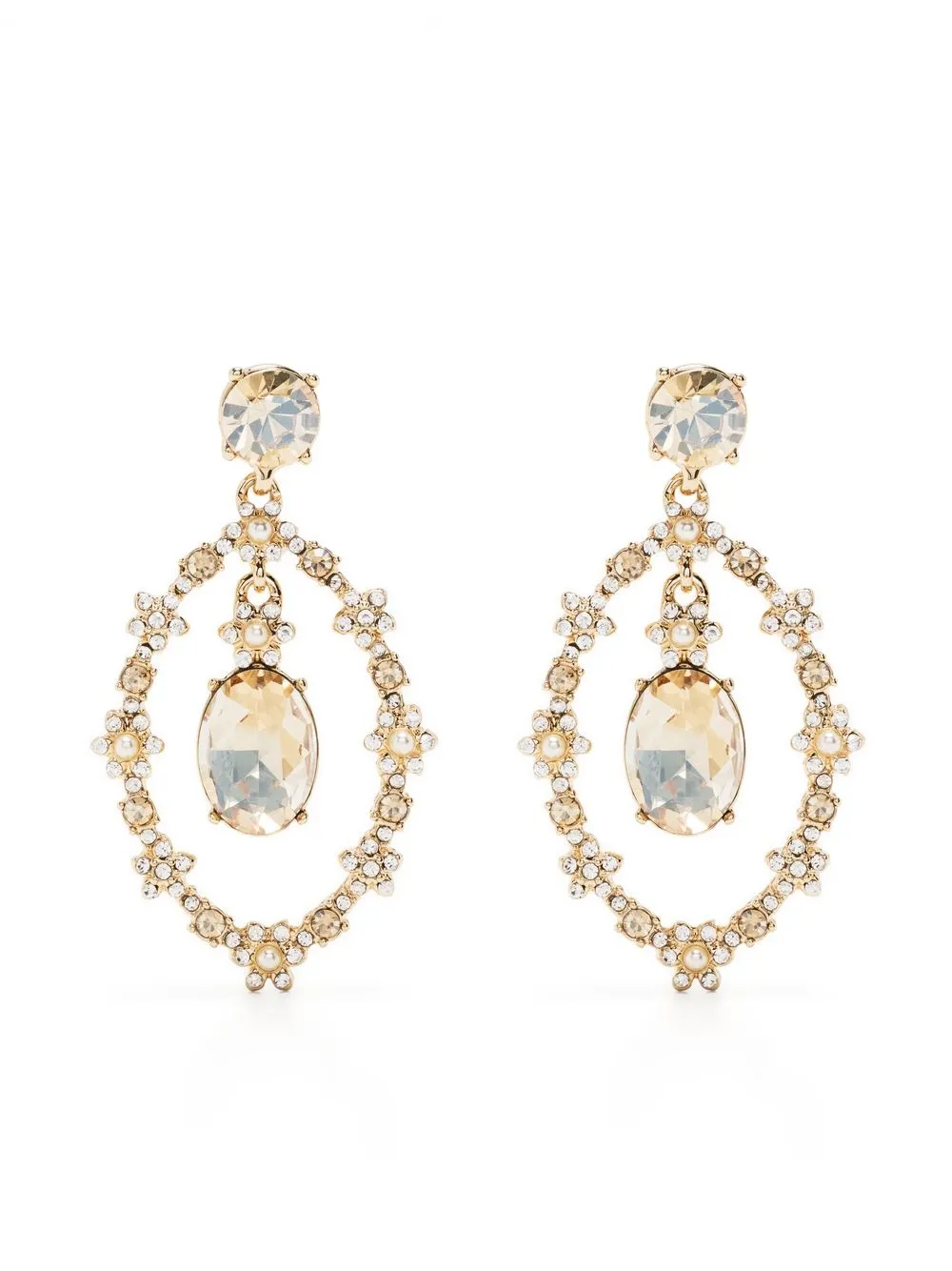 

Marchesa Notte Bridesmaids crystal-embellished drop earrings - Gold