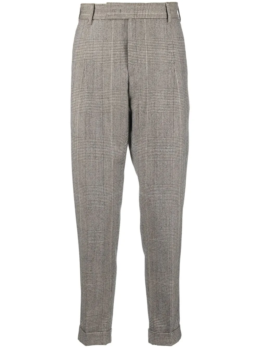 

PT Torino charm-detail check-pattern trousers - Neutrals