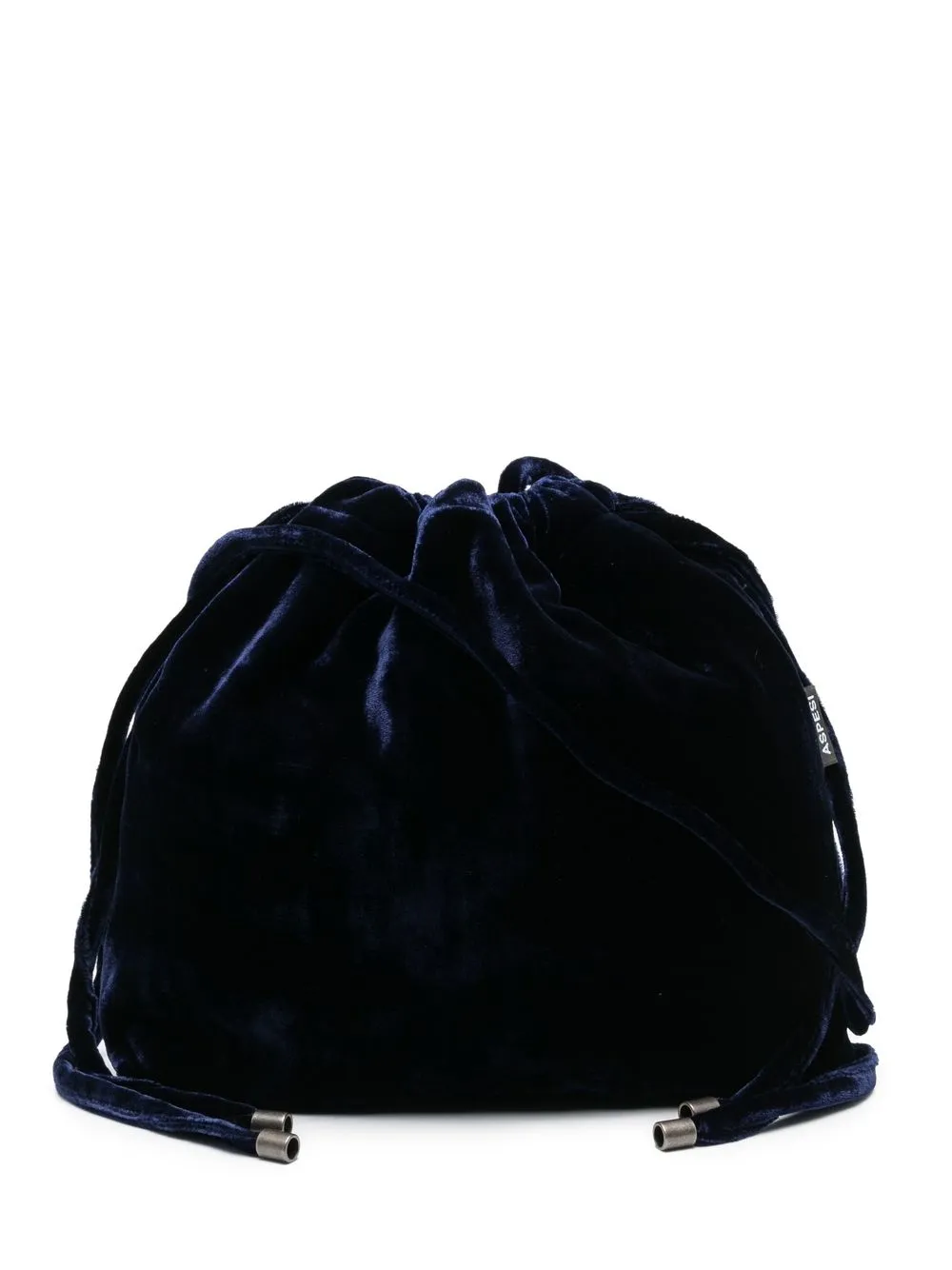 

ASPESI silk-velvet drawstring bucket bag - Blue