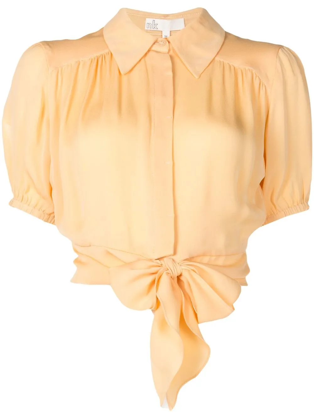 

Nk Romain cropped silk shirt - Yellow