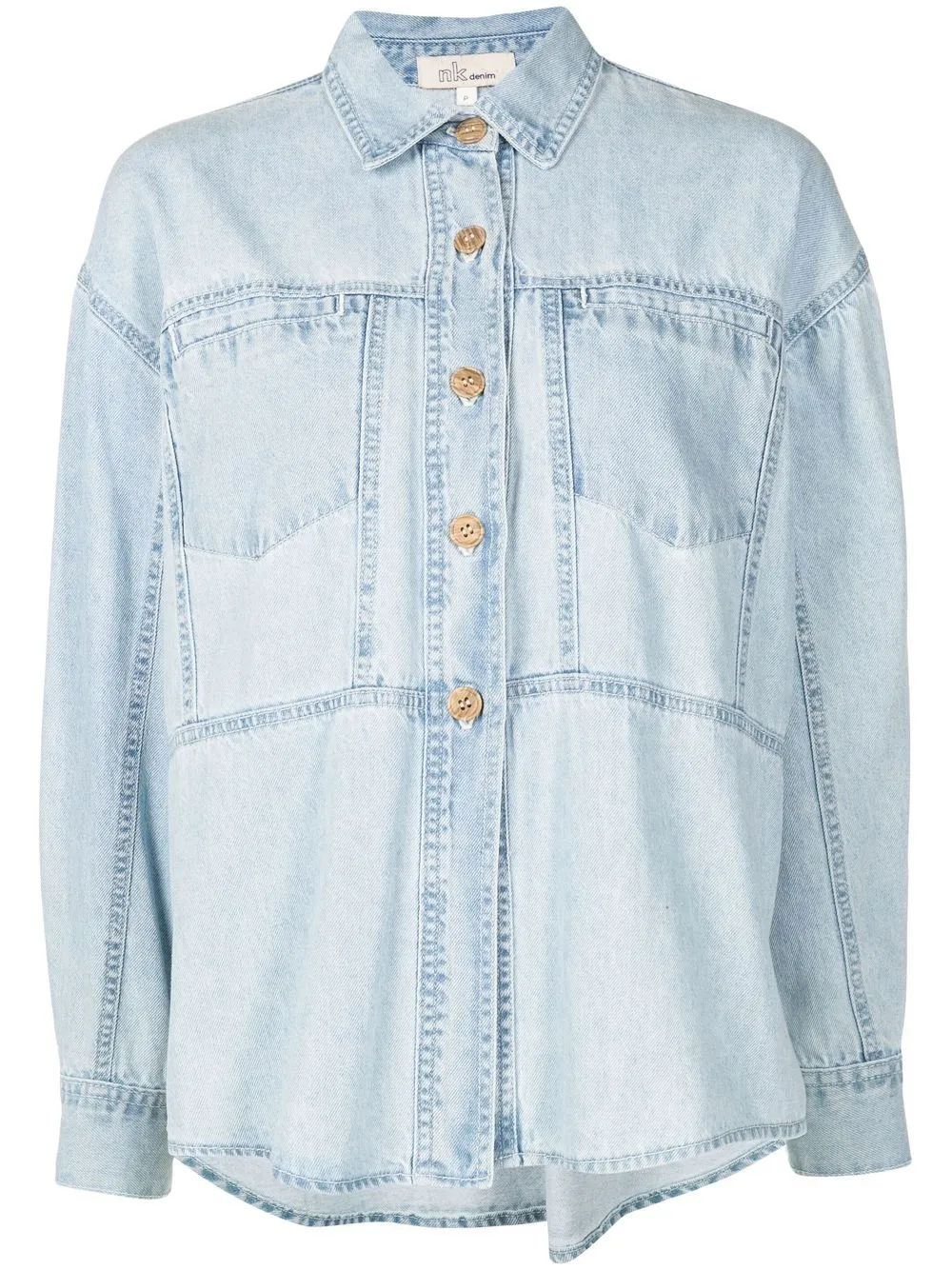 

Nk two-pocket denim shirt - Blue