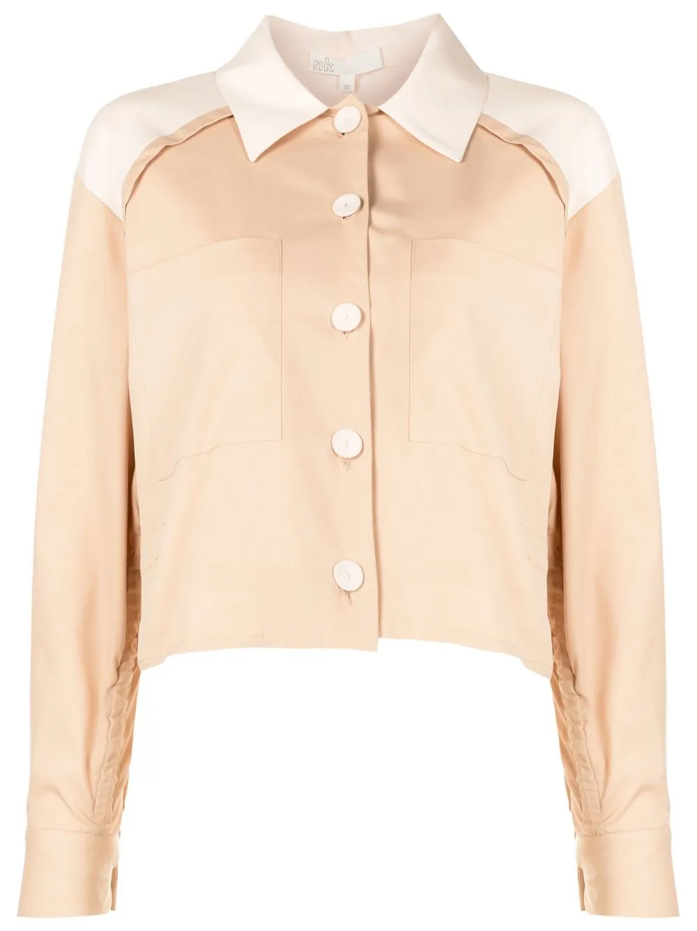 

Nk panelled long-sleeved blouse - Neutrals