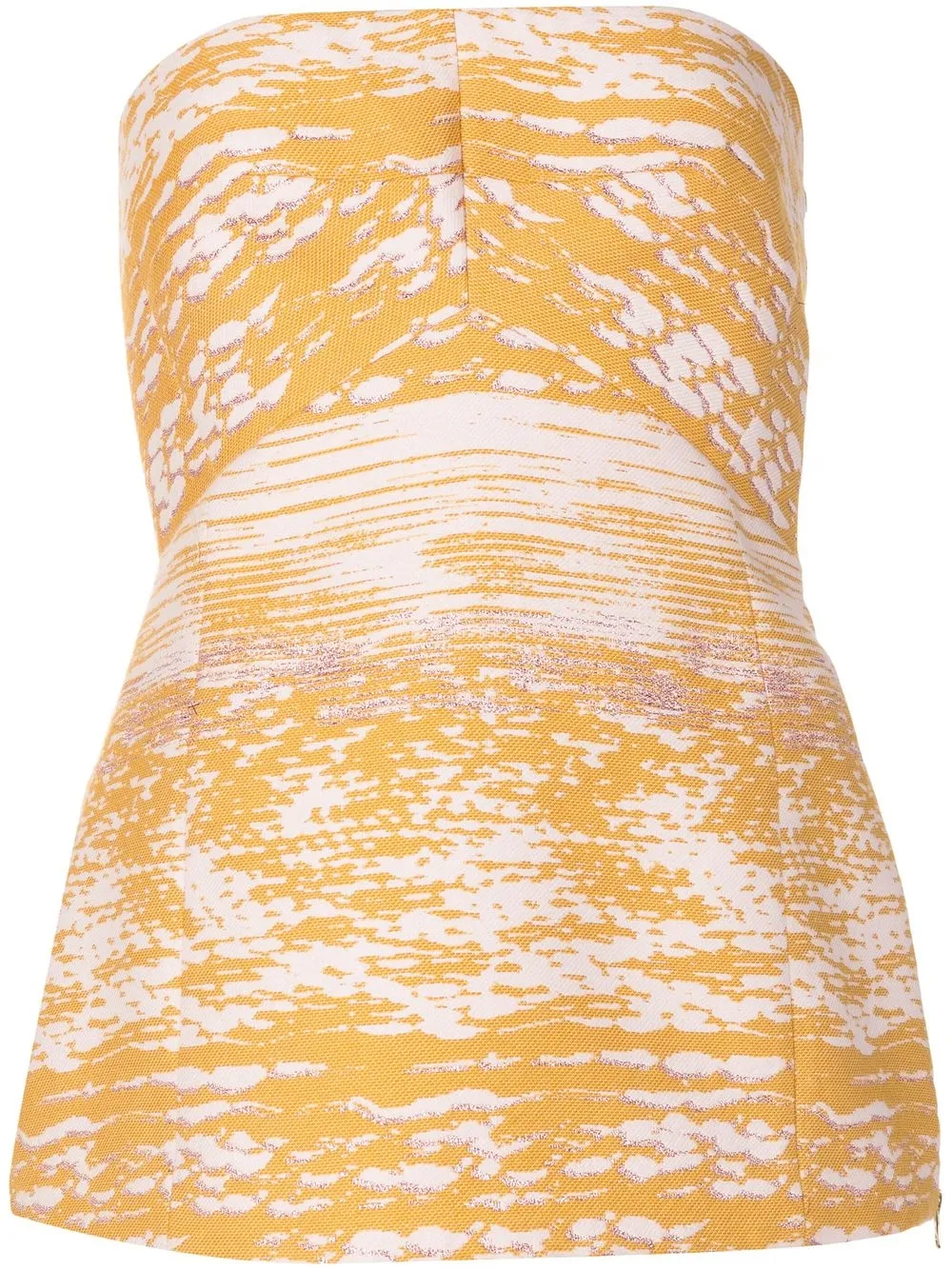 

Nk Jacquard-print brushed bandeau top - Yellow