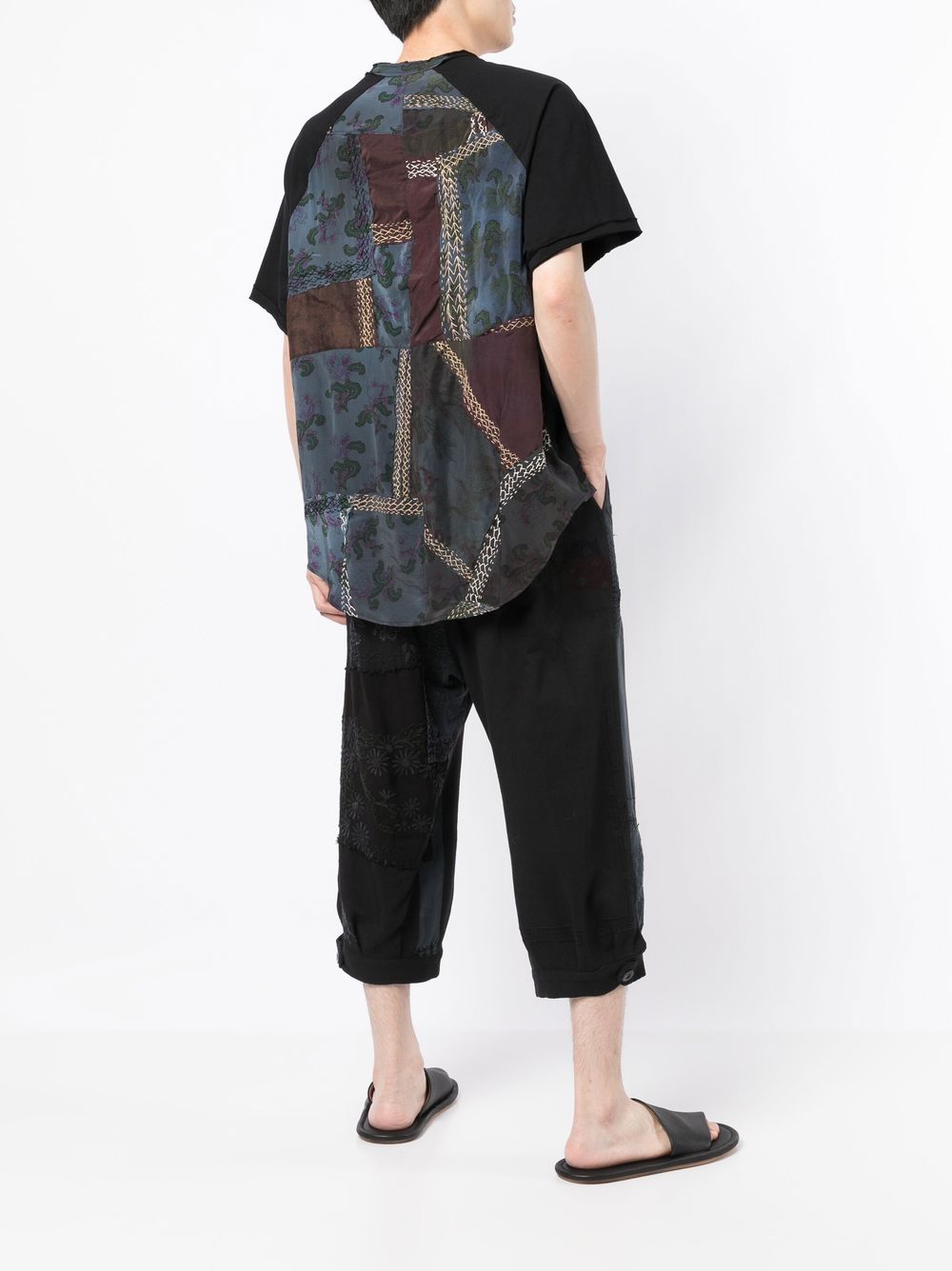 Image 2 of By Walid patchwork curved-hem T-Shirt