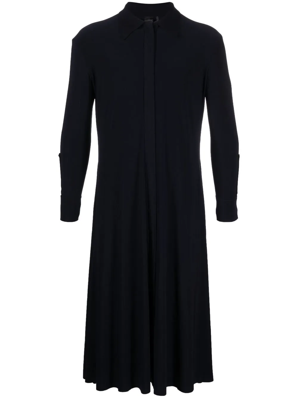 

Norma Kamali long-sleeve midi shirtdress - Black