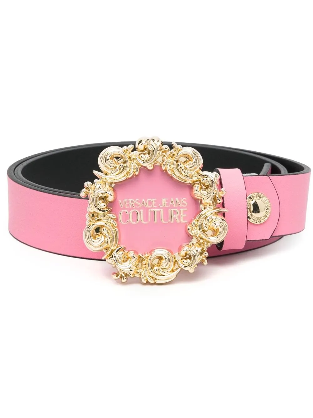 

Versace Jeans Couture logo-buckle leather belt - Pink