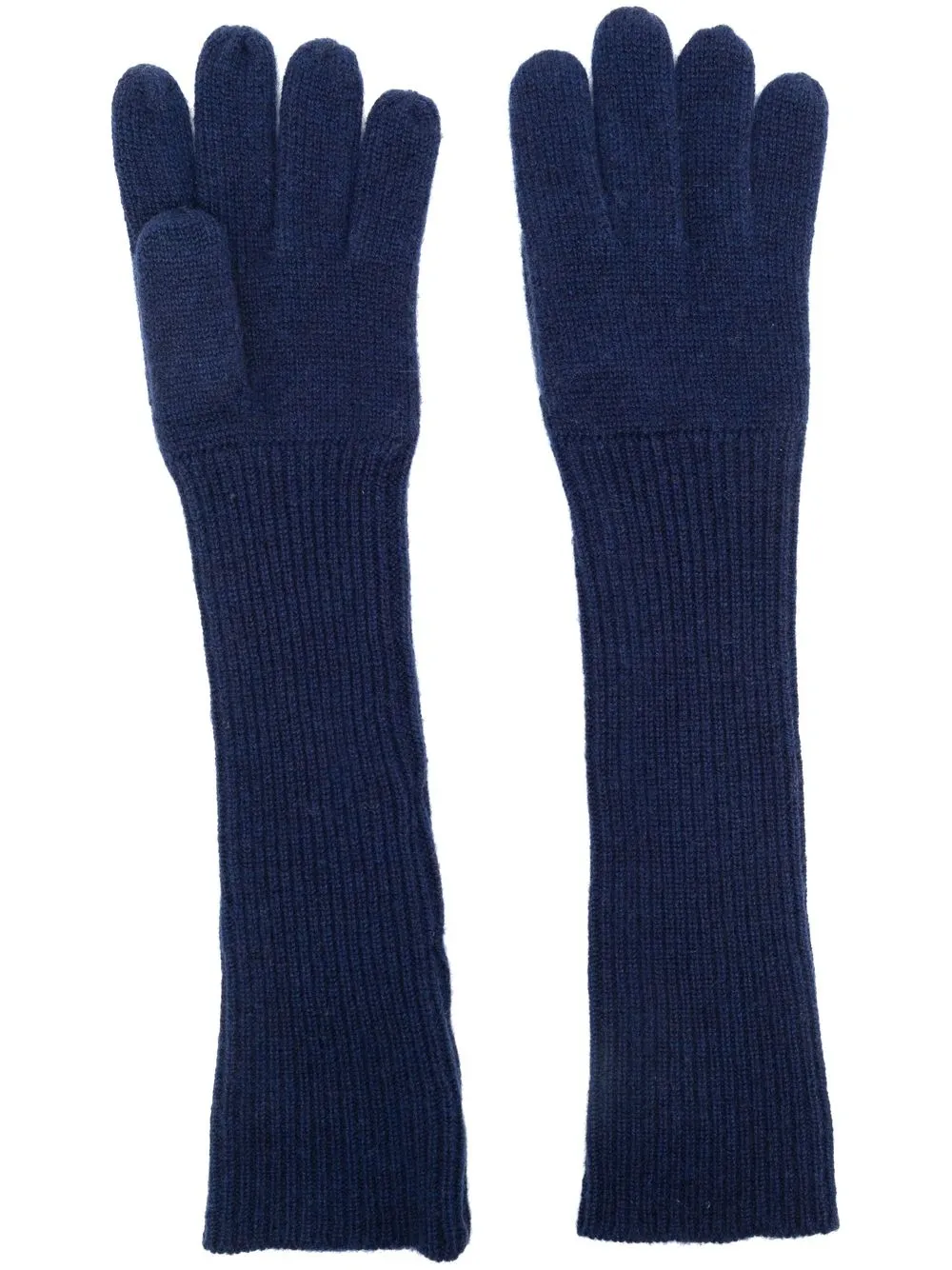 

ASPESI ribbed-knit cashmere gloves - Blue