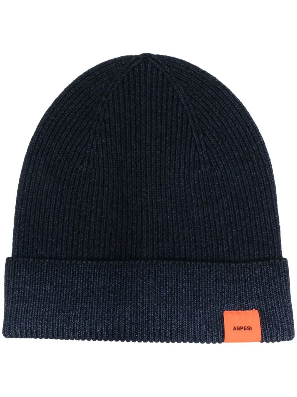 

ASPESI logo patch ribbed beanie - Blue