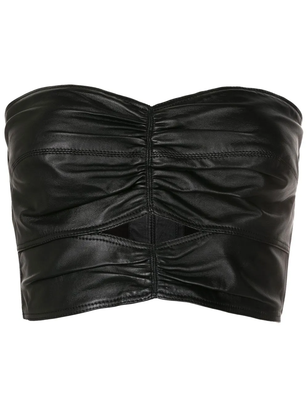 

Nk Sally leather crop top - Black